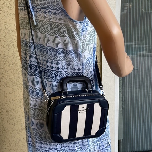 Kate Spade Traveler Trunk Crossbody Bag Blazer Blue Multi - Picture 15 of 16
